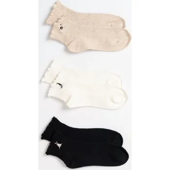 Reporter Young | Dívčí ponožky s vyšívaným pejskem – 3-pack - Barva VÍCEBAREVNÁ, Velikost 31/33 243-0995G-21-200-1