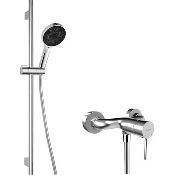 Sprchový set kielle Oudee - Sprchový set s baterií, tyčí, hadicí a sprchovou hlavicí, chrom 10202SN10