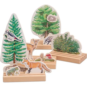Dřevěná hračka BETZOLD Skládací sada - Les a jeho obyvatelé
