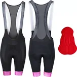 FORCE Dámské kraťasy Force STRIPE Lady, se šlemi, černá/růžová velikost M