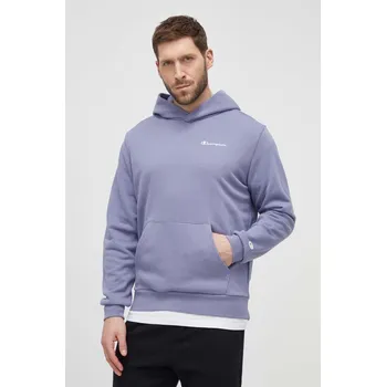 Pánská mikina Mikina Champion pánská, fialová barva, s kapucí, hladká, E20000 48X, vel. S