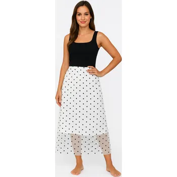 Dámská sukně Sukně tylová s puntíky - bílá