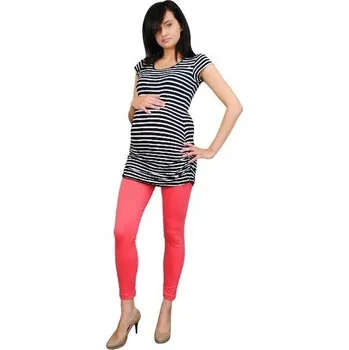 Dámská móda Be MaaMaa Těhotenské legíny - korálové, vel. XXL, Velikosti těh. moda L (40)