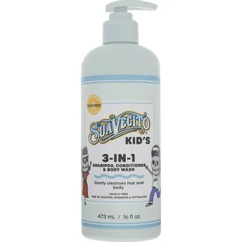 Šampon Dětský sprchový gel, šampon a kondicionér SUAVECITO Kid's 3-in-1 Shampoo, Conditioner, Body wash 473 ml