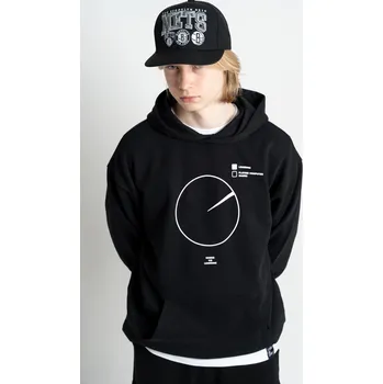 Chlapecká mikina Reporter Young | Chlapecká černá zateplená mikina s kapucí a vtipným potiskem ‚GAMES V/S LEARNING‘ - Barva ČERNÁ, Velikost 182 243-0551B-42-100-1