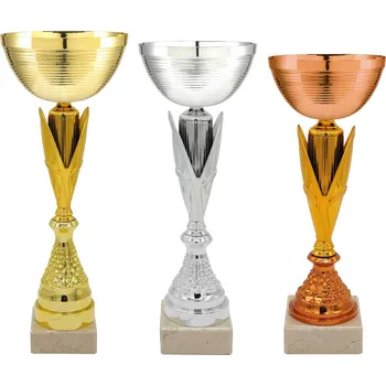 Pohár PE0147 Barva: stříbro, Výška: 32,0 cm, Průměr kalichu: 12 cm