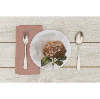 Talíř Dezertní talíř Lubiana Hortenzie Red 644KJ/9202A 21 cm