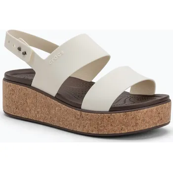 Dámské sandále Dámské sandály Crocs Brooklyn Cork Low Wedge chalk