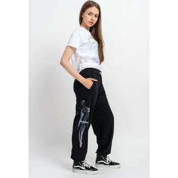 Reporter Young | Dívčí černé oversize tepláky s barevným potiskem - Barva ČERNÁ, Velikost 170 243-0117G-20-100-1