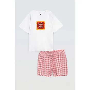 Reporter Young | Dívčí bavlněné pyžamo se sendvičovým motivem - Barva VÍCEBAREVNÁ, Velikost 146/152 251-0998G-07-200-1