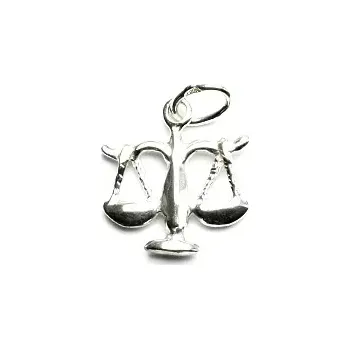 Přívěsek Zlatý přívěsek, znamení váhy, bílé zlato - P 460 (zlaté měsíční znamení)