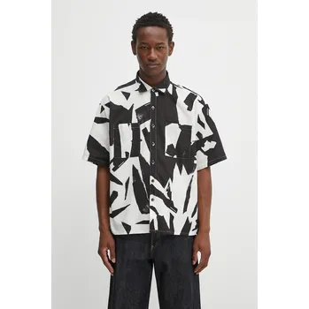 Pánská košile Bavlněná košile NEIGHBORHOOD abstract pattern plain shirt ss, M, béžová, 01X