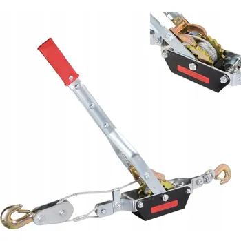 Stavební technika RUČNÍ LANOVÝ NAVIJÁK 2T, NOSNOST 2000 kg, S HÁKY