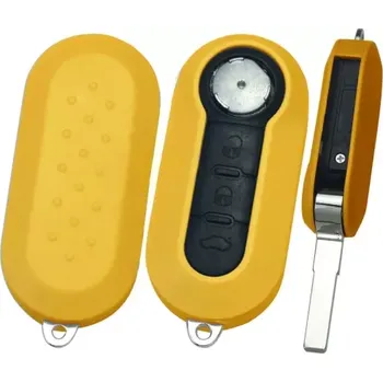 Autoklíč Vystřelovací klíč Fiat 3 tlačítka žlutý (Obal)