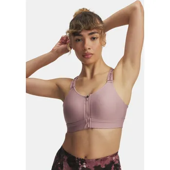 Podprsenka Dámská podprsenka Under Armour UA Infinity High Zip 1384118-673 Růžová XS A-C