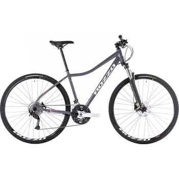 ROZZO Crossové dámské kolo Rozzo TRIP 80, šedá/stříbrná velikost rámu - palce - cm 18 - (46 cm)