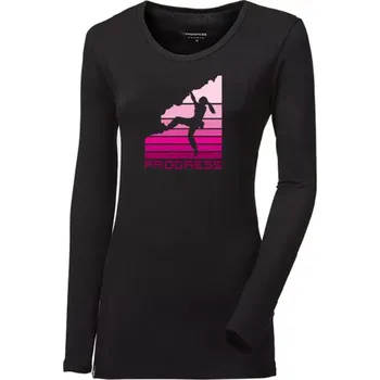 Dámské tričko PROGRESS Progress SONJA "BOULDER" dámské triko s bambusem, dlouhý rukáv, černá velikost S