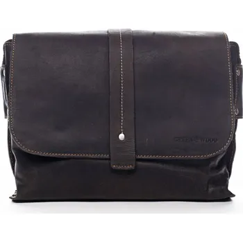 Tmavě hnědá pracovní taška přes rameno CELINE