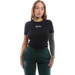 Dámské Triko New Era - Script Tee Slim - Black / White velikost M