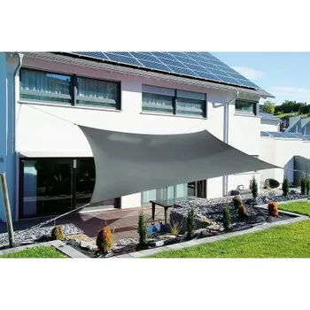 Stínicí technika Sluneční plachta, světle šedá, obdélníková, 360 x 360 cm - N SUNFUN