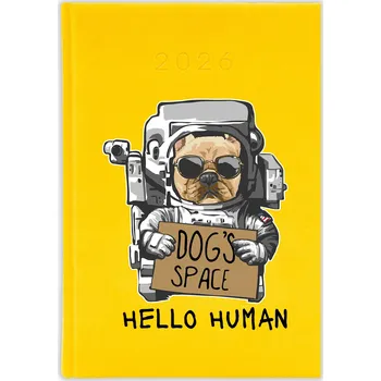 Diář Knižní diář 2026 A5 FunnyCase žlutý