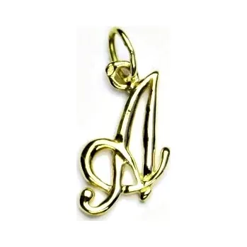 Přívěsek Zlatý přívěsek, žluté zlato, písmenko A - P 437 (Zlaté písmenko)