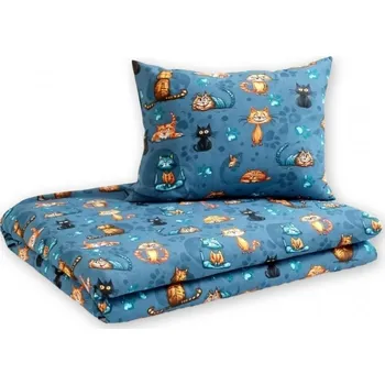 Dětské povlečení, bavlna 2D 140x200/70x80 - Mourci - modré, Velikost povlečení 140x200/70x80cm