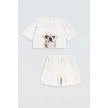 Dívčí pyžamo Reporter Young | Dívčí bavlněné pyžamo s grafikou ČIVAVY - Barva BÍLÁ, Velikost 170 251-0998G-06-210-1