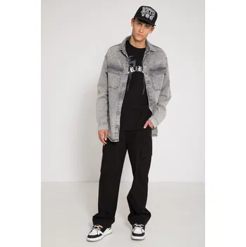 Reporter Young | Chlapecké černé tepláky s praktickými prostorovými kapsami - Barva ČERNÁ, Velikost 188 243-0117B-25-100-1