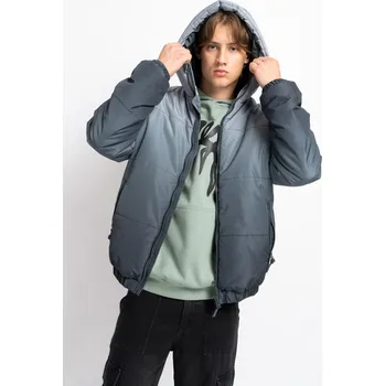 Chlapecká bunda Reporter Young | Chlapecká šedá zimní prošívaná bunda s kapucí a ombre efektem - Barva ŠEDÁ, Velikost 152 243-0882B-11-900-1