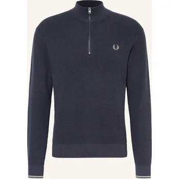Pánské oblečení Fred Perry Pánský Svetr Troyer, tmavě modrá, XL