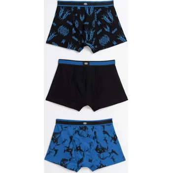 Reporter Young | Chlapecké modro-černé boxerky s potisky – 3-PACK - Barva VÍCEBAREVNÁ, Velikost 158/164 243-0999B-21-900-1