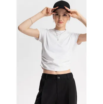 Dívčí tričko Reporter Young | Dívčí bílá halenka s volánkem - Barva BÍLÁ, Velikost 164 251-0440G-19-200-1