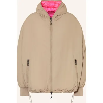 Dámský kabát No.1 Como Dámská Oboustranná Bunda Cherry, béžová, 42