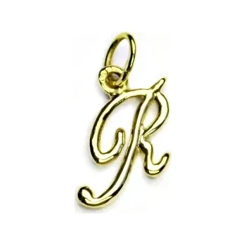 Přívěsek Zlatý přívěsek, žluté zlato, písmenko R - P 437 (Zlaté písmenko)