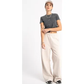 Reporter Young | Dívčí béžové tepláky se širokými nohavicemi - Barva BÉŽOVÁ, Velikost 170 251-0119G-16-220-1