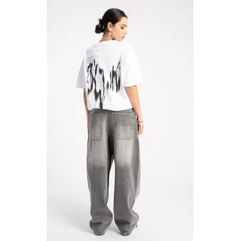 Dívčí tričko Reporter Young | Dívčí bílé tričko OVERSIZE s potiskem na zádech - Barva BÍLÁ, Velikost 170 251-0440G-07-200-1