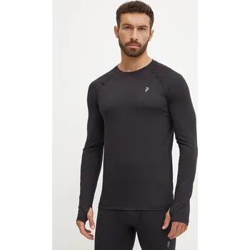 Pánské tričko Funkční triko s dlouhým rukávem Peak Performance Spirit černá barva, G79756 99X, vel. S