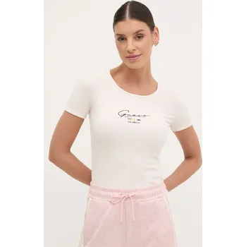 Pánské tričko Tričko Guess SUZANNE V5RP00.KBCO2 béžová 02X, vel. XL