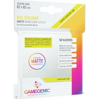 Příslušenství ke karetním hrám Gamegenic: Obaly na karty Matte Big Square-Sized (82x82 mm), 50 kusů