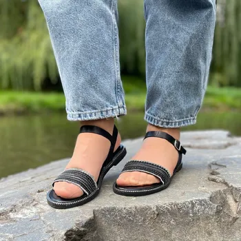 Dámské sandále Dámské sandály černé SP02-1 Velikost: 36