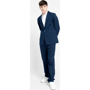 Reporter Young | Chlapecké modré kostkované společenské kalhoty - Barva MODRÁ, Velikost 152 251-0110B-24-481-1