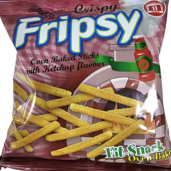 Slaná pochutina MAKS Fripsy Fit Křupavé krekry Snack Oven Baked! Ketchup 50 g