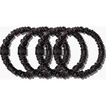 SLIP Hedvábné gumičky Skinny - Black 4x