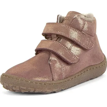 Dívčí zimní obuv FRODDO dívčí kotníková obuv BAREFOOT WINTER FURRY G3110252-11K pink/gold 22