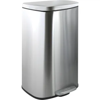 Odpadkový koš Spirella pedálový odpadkový koš Akira, kartáčovaná nerezová ocel, soft-close, 30 l
