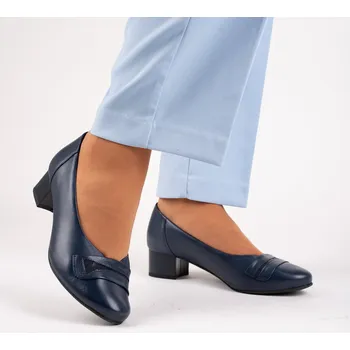 Dámské sandále Dámské modré kožené lodičky Letizia Velikost: 37