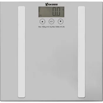 Osobní váha ELEKTRONICKÁ KOUPELNOVÁ VÁHA SKLENĚNÁ SLIM LCD PŘESNÁ DO 150 KG