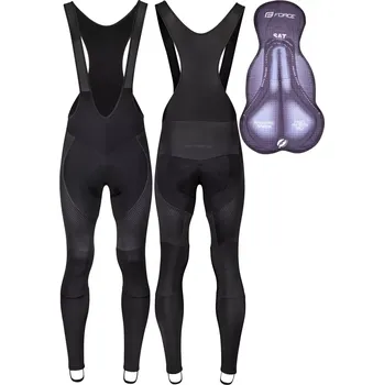 cyklistické kraťasy FORCE Kalhoty Force Extreme s vložkou černé velikost XXL