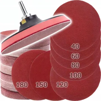 Brusný kotouč PRUŽNÝ TALÍŘ SE SUCHÝM ZIPEM 125mm KOTOUČ NA BRUSKU VRTAČKU ADAPTÉR